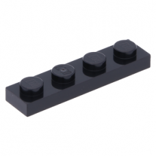 LEGO lapos elem 1x4, fekete (3710)